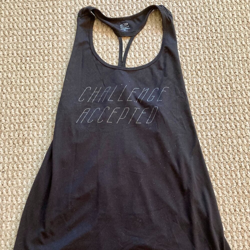 Champion Women's Workout Activewear Tank Top Scoop Neck Sleeveless Size XL Black